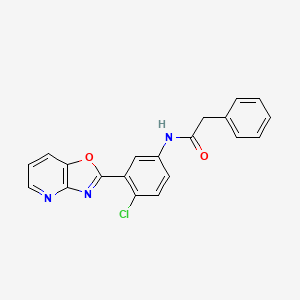 molecular formula C20H14ClN3O2 B6104632 N-(4-Chloro-3-{[1,3]oxazolo[4,5-B]pyridin-2-YL}phenyl)-2-phenylacetamide 