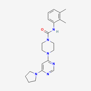 molecular formula C21H28N6O B6104749 N-(2,3-dimethylphenyl)-4-[6-(1-pyrrolidinyl)-4-pyrimidinyl]-1-piperazinecarboxamide 