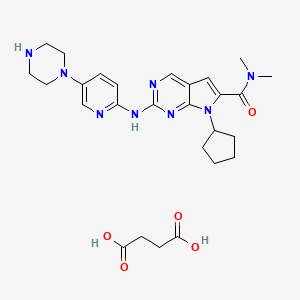 molecular formula C27H36N8O5 B610476 Ribociclib succinate CAS No. 1374639-75-4