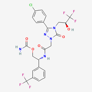 molecular formula C23H20ClF6N5O5 B610479 Ribuvaptan CAS No. 1245620-47-6