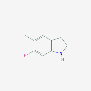 molecular formula C9H10FN B061048 6-Fluoro-5-methylindoline CAS No. 162100-50-7
