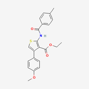 molecular formula C22H21NO4S B6104817 Ethyl 4-(4-methoxyphenyl)-2-(4-methylbenzamido)thiophene-3-carboxylate 