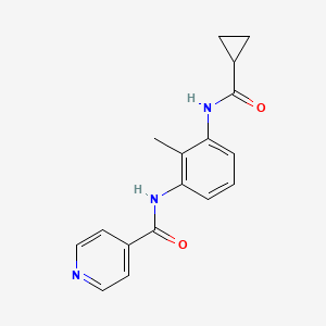 molecular formula C17H17N3O2 B6104889 N-{3-[(cyclopropylcarbonyl)amino]-2-methylphenyl}isonicotinamide 