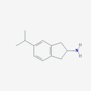 molecular formula C12H17N B061049 5-Isopropyl-2,3-dihydro-1H-inden-2-amine CAS No. 162752-10-5