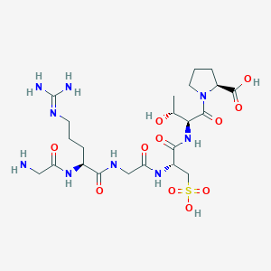 molecular formula C22H39N9O11S B610494 Risuteganib CAS No. 1307293-62-4