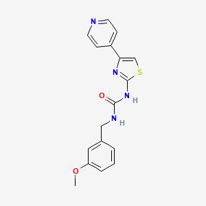 molecular formula C17H16N4O2S B610500 1-(3-Methoxybenzyl)-3-(4-(pyridin-4-yl)thiazol-2-yl)urea CAS No. 1342276-76-9