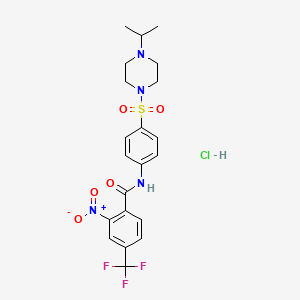 molecular formula C21H24ClF3N4O5S B610509 RN9893 HCl CAS No. 1803003-68-0