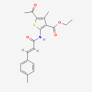 molecular formula C20H21NO4S B6105091 ETHYL 5-ACETYL-4-METHYL-2-[(2E)-3-(4-METHYLPHENYL)PROP-2-ENAMIDO]THIOPHENE-3-CARBOXYLATE 
