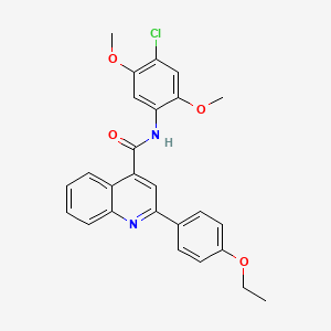 molecular formula C26H23ClN2O4 B6105130 N-(4-chloro-2,5-dimethoxyphenyl)-2-(4-ethoxyphenyl)-4-quinolinecarboxamide 