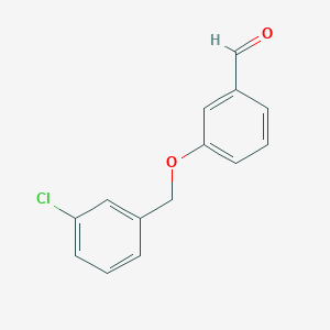 molecular formula C14H11ClO2 B061052 3-[(3-氯苄基)氧基]苯甲醛 CAS No. 168084-95-5