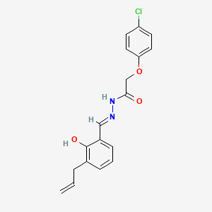 molecular formula C18H17ClN2O3 B6105258 N'-(3-allyl-2-hydroxybenzylidene)-2-(4-chlorophenoxy)acetohydrazide 