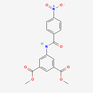 molecular formula C17H14N2O7 B6105292 Dimethyl 5-((4-nitrobenzoyl)amino)isophthalate CAS No. 349396-06-1