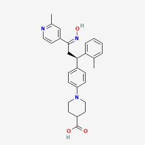 1-{4-[(R)-3-[(E)-Hydroxyimino]-3-(2-methyl-pyridin-4-yl)-1-o-tolyl-propyl]-phenyl}-piperidine-4-carboxylic acid