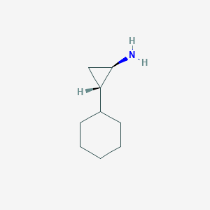 molecular formula C9H17N B610531 dl-trans-2-Cyclohexyl-cyclopropylamine CAS No. 60176-59-2