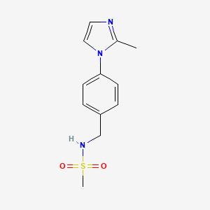 molecular formula C12H15N3O2S B6105331 N-[4-(2-methyl-1H-imidazol-1-yl)benzyl]methanesulfonamide 