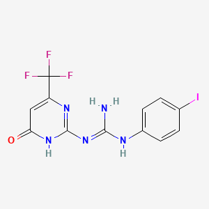 molecular formula C12H9F3IN5O B6105345 N-(4-iodophenyl)-N'-[6-oxo-4-(trifluoromethyl)-1,6-dihydro-2-pyrimidinyl]guanidine 