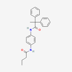 molecular formula C25H26N2O2 B6105416 N-[4-(2,2-diphenylpropanoylamino)phenyl]butanamide 