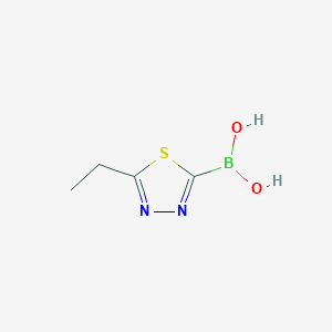 molecular formula C4H7BN2O2S B061056 5-Ethyl-1,3,4-thiadiazol-2-ylboronic acid CAS No. 170573-24-7