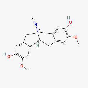 Dibenzo(a,e)cycloocten-5,11-imine-2,9-diol, 5,6,11,12-tetrahydro-3,8-dimethoxy-13-methyl, (5S)-