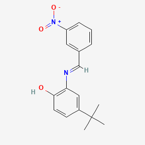 4-Tert-butyl-2-[(3-nitrophenyl)methylideneamino]phenol