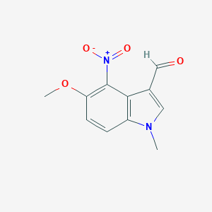 molecular formula C11H10N2O4 B061059 5-Methoxy-1-Methyl-4-Nitroindole-3-Carboxaldehyde CAS No. 191846-76-1