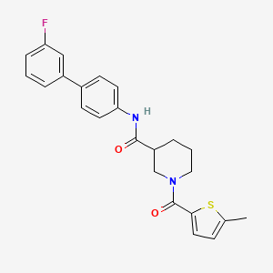 molecular formula C24H23FN2O2S B6105943 N-(3'-fluoro-4-biphenylyl)-1-[(5-methyl-2-thienyl)carbonyl]-3-piperidinecarboxamide 