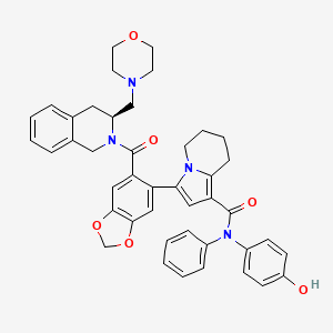 molecular formula C43H42N4O6 B610635 Unii-W93257I68I CAS No. 1448584-12-0