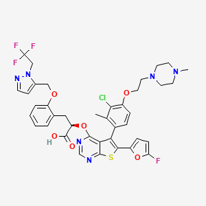 molecular formula C39H37ClF4N6O6S B610636 S63845 