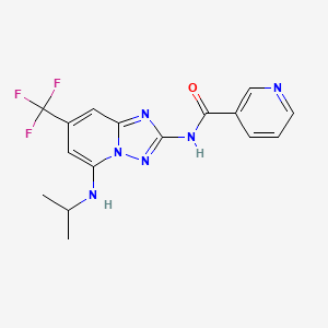 molecular formula C16H15F3N6O B610639 ASK1-IN-5 CAS No. 1124381-69-6