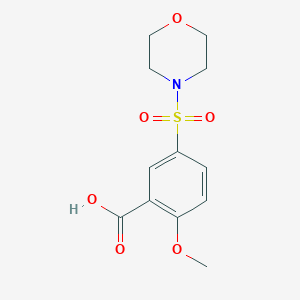 molecular formula C12H15NO6S B061064 2-Methoxy-5-(morpholine-4-sulfonyl)-benzoic acid CAS No. 168890-59-3