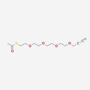 molecular formula C13H22O5S B610651 S-acetyl-PEG4-Propargyl 