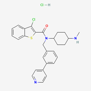 molecular formula C28H29Cl2N3OS B610662 SAG hydrochloride 