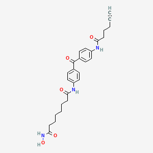 molecular formula C27H31N3O5 B610664 SAHA-BPyne 