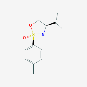 molecular formula C12H17NO2S B061067 (4R)-2-(4-Methylphenyl)-4-(propan-2-yl)-4,5-dihydro-1,2lambda~6~,3-oxathiazol-2-one CAS No. 170900-87-5