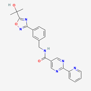 molecular formula C22H20N6O3 B610683 hPGDS-IN-1 