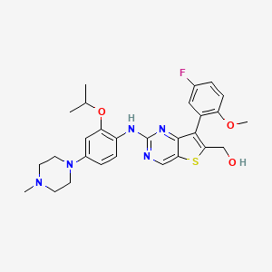 Thieno[3,2-d]pyrimidine-6-methanol, 7-(5-fluoro-2-methoxyphenyl)-2-[[2-(1-methylethoxy)-4-(4-methyl-1-piperazinyl)phenyl]amino]-