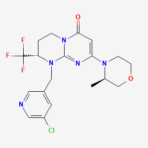 (S)-1-((5-chloropyridin-3-yl)methyl)-8-((R)-3-methylmorpholino)-2-(trifluoromethyl)-3,4-dihydro-1H-pyrimido[1,2-a]pyrimidin-6(2H)-one