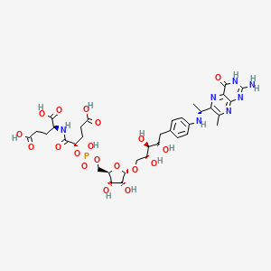 molecular formula C35H48N7O19P B610690 Sarcinapterin CAS No. 89157-12-0