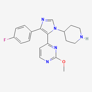 4-(4-(4-fluorophenyl)-1-(piperidin-4-yl)-1H-imidazol-5-yl)-2-methoxypyrimidine
