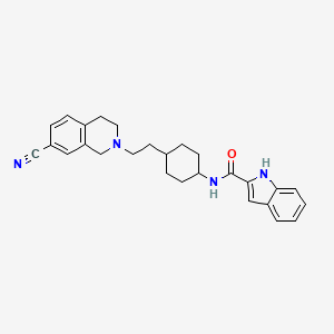 N-[4-[2-(7-cyano-3,4-dihydro-1H-isoquinolin-2-yl)ethyl]cyclohexyl]-1H-indole-2-carboxamide