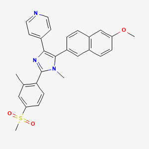 4-{5-(6-Methoxynaphthalen-2-Yl)-1-Methyl-2-[2-Methyl-4-(Methylsulfonyl)phenyl]-1h-Imidazol-4-Yl}pyridine