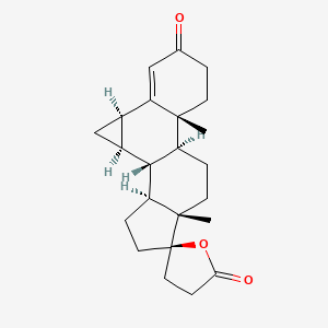 3'H-Cyclopropa(6,7)pregna-4,6-diene-21-carboxylic acid, 6,7-dihydro-17-hydroxy-3-oxo-, gamma-lactone, (6alpha,7alpha,17alpha)-
