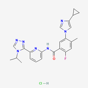 molecular formula C24H25ClFN7O B610773 Selonsertib hydrochloride CAS No. 1448428-05-4