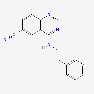 molecular formula C17H14N4 B610785 4-(Phenethylamino)quinazoline-6-carbonitrile CAS No. 1366002-50-7