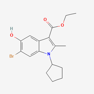 molecular formula C17H20BrNO3 B6108063 ethyl 6-bromo-1-cyclopentyl-5-hydroxy-2-methyl-1H-indole-3-carboxylate CAS No. 704873-86-9