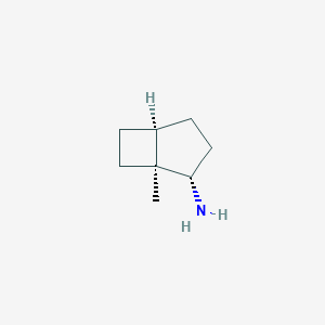 molecular formula C8H15N B061081 Bicyclo[3.2.0]heptan-2-amine, 1-methyl-, (1alpha,2alpha,5alpha)-(9CI) CAS No. 188415-91-0