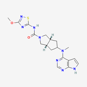 molecular formula C18H22N8O2S B610830 Ivarmacitinib CAS No. 1445987-21-2