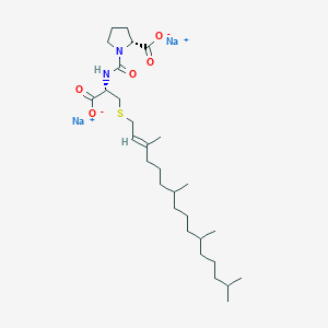 disodium;(2R)-1-[[(1S)-1-carboxylato-2-[(E)-3,7,11,15-tetramethylhexadec-2-enyl]sulfanylethyl]carbamoyl]pyrrolidine-2-carboxylate
