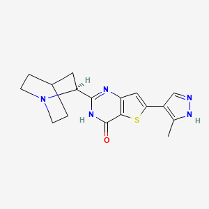 molecular formula C17H19N5OS B610845 Simurosertib CAS No. 1330782-76-7