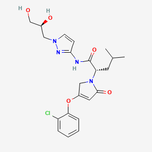 (S)-2-(4-(2-Chlorophenoxy)-2-oxo-2,5-dihydro-1H-pyrrol-1-yl)-N-(1-((S)-2,3-dihydroxypropyl)-1H-pyrazol-3-yl)-4-methylpentanamide